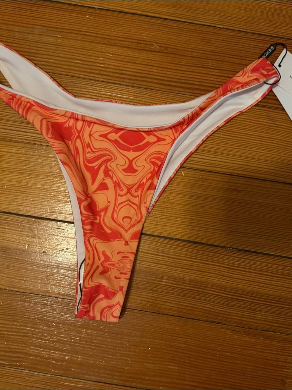 orange swirl bikini bottom new with tags size small